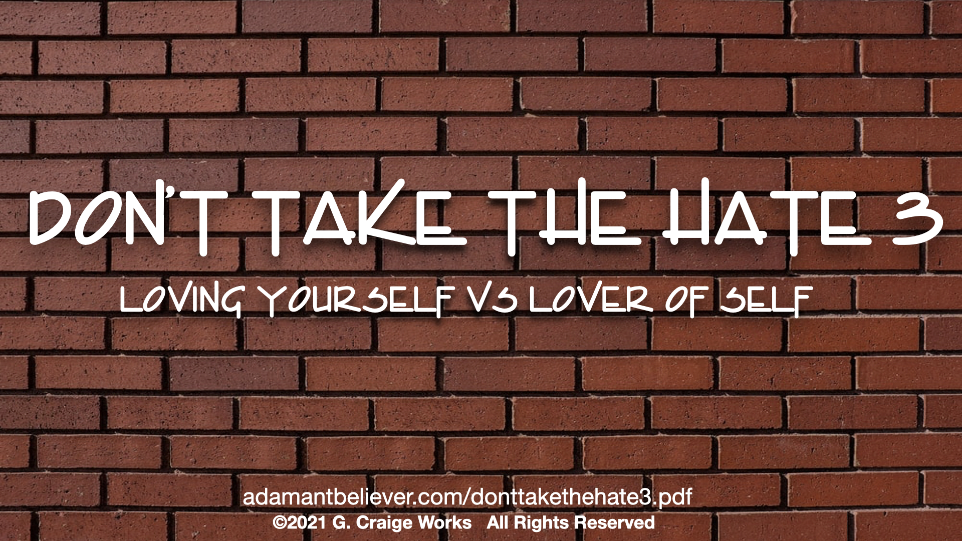 Don't take the hate 3.001