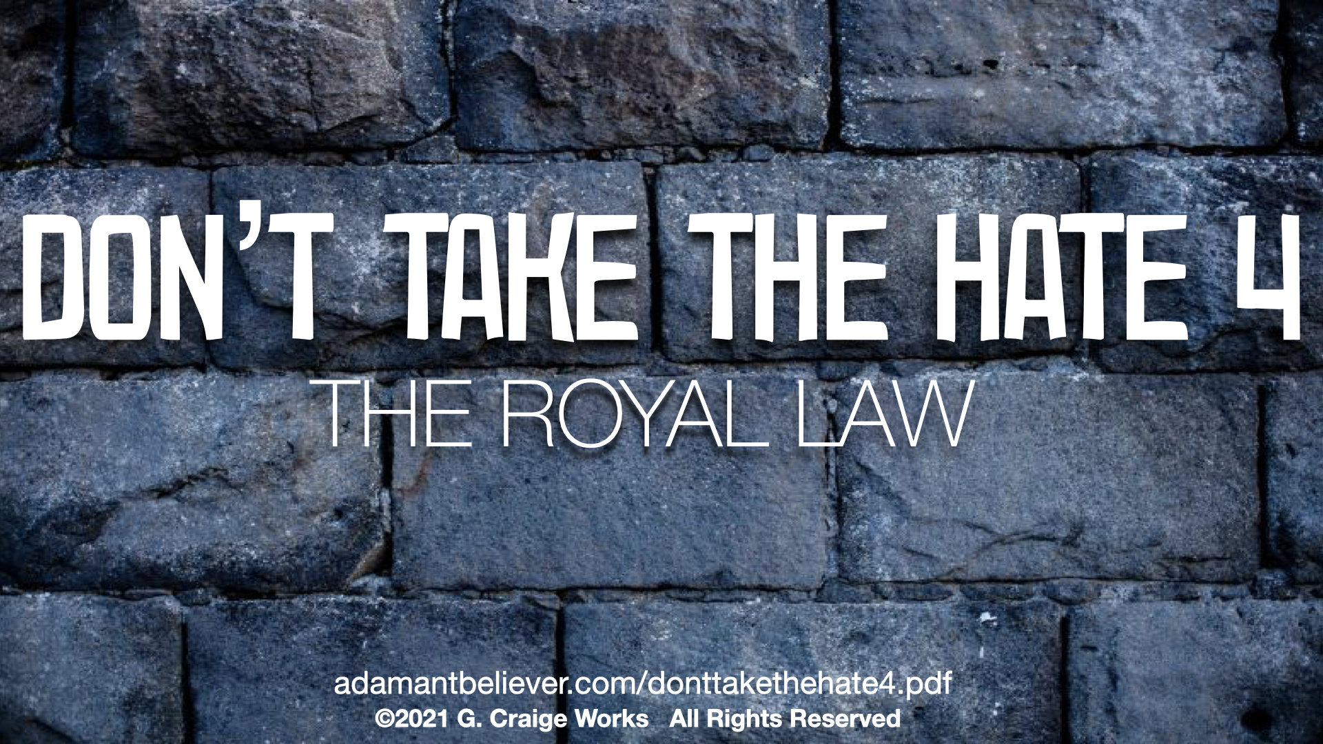 Don't take the hate 4.001